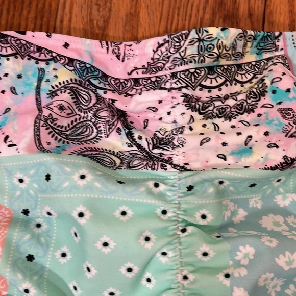 Salt + Cove Cinched-Back Hipster Swimsuit Sea Blue Juniors size XS NWT - Picture 4 of 7